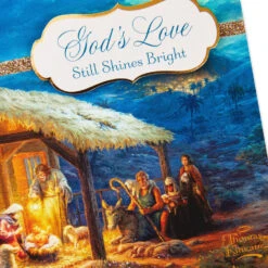 Hallmark Thomas Kinkade Manger Scene Religious Boxed Christmas Cards, Pack Of 12 -Hallmark Gift Shop Kinkade Manger Religious Boxed Christmas Cards 1DSH1018 06