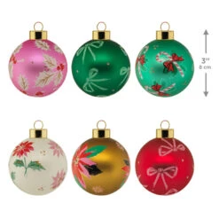 Lacey Chabert Collection Glass Hallmark Ornaments, Set Of 6 -Hallmark Gift Shop Lacey Chabert Collection Christmas Ornaments 3HCM5600 04