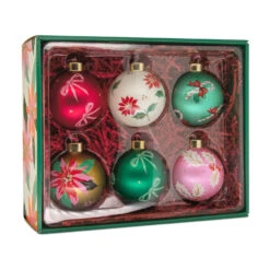 Lacey Chabert Collection Glass Hallmark Ornaments, Set Of 6 -Hallmark Gift Shop Lacey Chabert Collection Christmas Ornaments 3HCM5600 08
