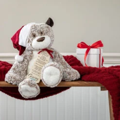 Large Giving Bear In Santa Hat Stuffed Animal, 16" -Hallmark Gift Shop Large Giving Bear in Santa Hat Stuffed Animal 5004770063 03