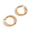 Howard's Jewelry Large Tube Gold Hoop Earrings -Hallmark Gift Shop Large Tube Gold Hoop Earrings 10513 01