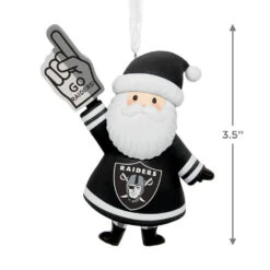 NFL Las Vegas Raiders Santa Fan Hallmark Ornament -Hallmark Gift Shop Las Vegas Raiders Santa Fan Christmas Ornament 1OSL2596 04