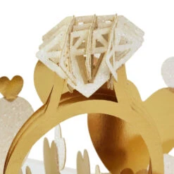 Hallmark Wishing You A Lifetime Of Happiness Pop-Up Engagement Card -Hallmark Gift Shop LaserCut Diamond Ring Engagement Card 5RZH1350 05