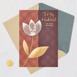 Hallmark Love The Man You Are Birthday Card For Husband -Hallmark Gift Shop LaserCut Tulip Flower Birthday Card for Husband 659MAN3953 06