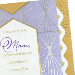Hallmark Because Of You Birthday Card For Mom -Hallmark Gift Shop Lavender Art Deco Birthday Card for Mother 799FBD7201 05