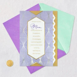 Hallmark Because Of You Birthday Card For Mom -Hallmark Gift Shop Lavender Art Deco Birthday Card for Mother 799FBD7201 06