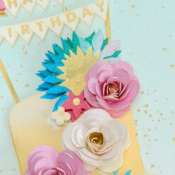 Hallmark All-Around Beautiful Birthday Card -Hallmark Gift Shop Layer Cake and Flowers Birthday Card 1059LAD3079 04