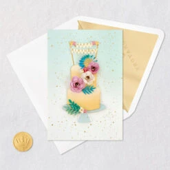 Hallmark All-Around Beautiful Birthday Card -Hallmark Gift Shop Layer Cake and Flowers Birthday Card 1059LAD3079 05