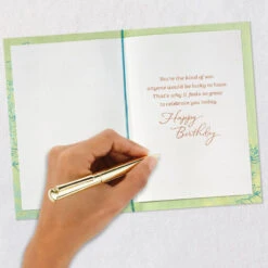 Hallmark You Are Your Own Man Birthday Card For Son -Hallmark Gift Shop Leaves on Light Green Birthday Card for Son 699MAN4436 06