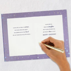 Hallmark A Woman Who Makes The World Better Birthday Card For Daughter -Hallmark Gift Shop Lettering Inside Silhouette Birthday Card for Daughter 659FBD4930 07