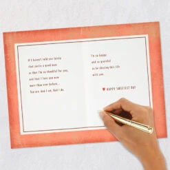 Hallmark You're A Good Man Romantic Sweetest Day Card For Husband -Hallmark Gift Shop Lettering and Heart Husband Sweetest Day Card 699SD5535 07