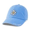 Life Is Good Daisy Cornflower Blue Baseball Cap -Hallmark Gift Shop Life Is Good Daisy on Blue Womens Baseball Cap 98705 01
