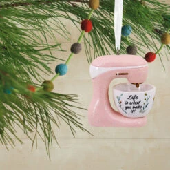 Life Is What You Bake It Pink Stand Mixer Hallmark Ornament -Hallmark Gift Shop Life Is What You Bake It Pink Stand Mixer Christmas Ornament 1HGO3049 02