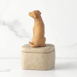 Willow Tree Light Brown Dog Figurine Keepsake Box -Hallmark Gift Shop Light Brown Dog Figurine Keepsake Box 28176 03