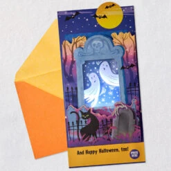 Hallmark Ghosts In The Graveyard Musical Pop-Up Halloween Card With Light -Hallmark Gift Shop LightUp Ghosts in Graveyard PopUp Halloween Card 1199HJD7061 04