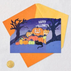 Hallmark Glowing Pumpkin Patch Musical 3D Pop-Up Halloween Card With Light -Hallmark Gift Shop LightUp Pumpkin Patch Musical Halloween PopUp Card 999HJD2045 08
