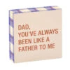 Like A Father To Me Funny Wood Quote Sign, 4x4 -Hallmark Gift Shop Like a Father to Me Funny Wood Quote Sign for Dad 115854 01