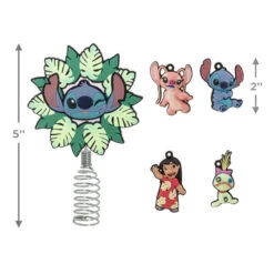 Mini Disney Stitch Hallmark Tree Topper And Ornaments, Set Of 5 -Hallmark Gift Shop Lilo and Stitch Tree Topper and Ornaments 3HCM4195 04