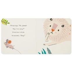 Hallmark The Lion And The Mouse Board Book And Lion Lovey Blanket Set -Hallmark Gift Shop Lion Lovey Blanket Lion Mouse Kindness Board Book Set 1BBY4783 05