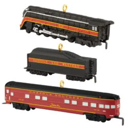 Hallmark Mini Lionel® Norfolk And Western Passenger Set Ornaments, Set Of 3 -Hallmark Gift Shop Lionel Train Cars Keepsake Ornament Set 5QXM9375 07