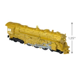 Hallmark Lionel® Trains New York Central 700E Hudson Locomotive Metallic Gold Metal Ornament -Hallmark Gift Shop Lionel Trains Gold Locomotive Keepsake Ornament 5QXE3502 04