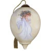Ne'Qwa Art Heavenly Peace Sweet Angel And Dove Glass Christmas Ornament -Hallmark Gift Shop Little Angel With Dove Blown Glass Ornament 7251126 01