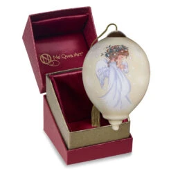 Ne'Qwa Art Heavenly Peace Sweet Angel And Dove Glass Christmas Ornament -Hallmark Gift Shop Little Angel With Dove Blown Glass Ornament 7251126 05