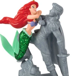 Hallmark Disney The Little Mermaid Ariel And The Prince Ornament With Sound -Hallmark Gift Shop Little Mermaid Ariel and Prince Keepsake Ornament 5QXD7222 06