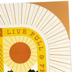 Hallmark Live Full And Free Birthday Card With Decal -Hallmark Gift Shop Live Full and Free Mountain Sun Birthday Card With Decal 759HBD4677 05