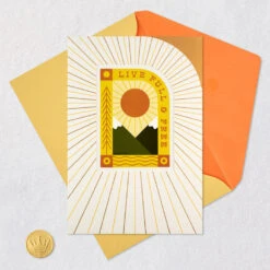 Hallmark Live Full And Free Birthday Card With Decal -Hallmark Gift Shop Live Full and Free Mountain Sun Birthday Card With Decal 759HBD4677 07
