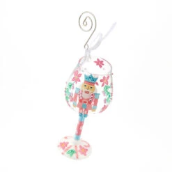Lolita Nutcracker Delight Handpainted Ornament -Hallmark Gift Shop Lolita Pastel Nutcracker Wine Glass Ornament 6017413 03