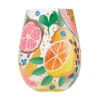 Lolita Tropical Fruit Handpainted Stemless Wine Glass, 20 Oz. -Hallmark Gift Shop Lolita Tropical Fruit Stemless Wine Glass 6010894 01