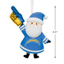 NFL Los Angeles Chargers Santa Fan Hallmark Ornament -Hallmark Gift Shop Los Angeles Chargers Santa Fan Christmas Ornament 1OSL2588 04