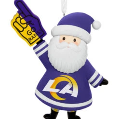 NFL Los Angeles Rams Santa Fan Hallmark Ornament -Hallmark Gift Shop Los Angeles Rams Santa Fan Christmas Ornament 1OSL2589 06