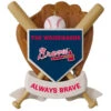 MLB Baseball Personalized Ornament, Braves™ -Hallmark Gift Shop MLB Baseball Personalized Ornament Braves 2499QHE1913B100 01