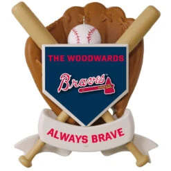 MLB Baseball Personalized Ornament, Braves™