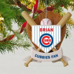 MLB Baseball Personalized Ornament, Cubs™ 9 MLB Baseball Personalized Ornament, Cubs™ -Hallmark Gift Shop MLB Baseball Personalized Ornament Cubs 2499QHE1913B102 02