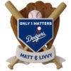 MLB Baseball Personalized Ornament, Dodgers™ -Hallmark Gift Shop MLB Baseball Personalized Ornament Dodgers 2499QHE1913B105 01