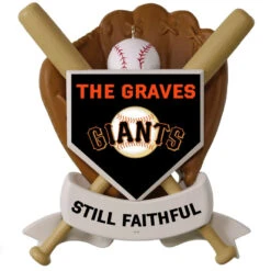 MLB Baseball Personalized Ornament, Giants™ -Hallmark Gift Shop MLB Baseball Personalized Ornament Giants 2499QHE1913B108 03