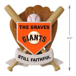 MLB Baseball Personalized Ornament, Giants™ -Hallmark Gift Shop MLB Baseball Personalized Ornament Giants 2499QHE1913B108 04