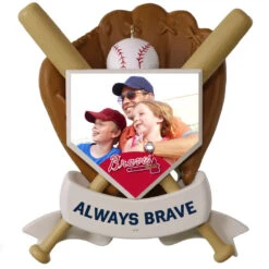 MLB Baseball Personalized Photo Ornament, Braves™ -Hallmark Gift Shop MLB Baseball Personalized Photo Ornament Braves 2499QHE1913B3 03
