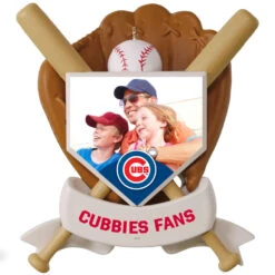 Hallmark MLB Chicago Cubs™ Baseball Personalized Ornament, Custom Photo And Text -Hallmark Gift Shop MLB Baseball Personalized Photo Ornament Cubs 2499QHE1913B5 03