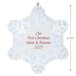 Hallmark Magic Sparkling Snowflake Script Text Personalized Ornament With Light -Hallmark Gift Shop Magic Sparkling Snowflake Script Text Personalized Keepsake Ornament With Light 2999QHE2010B1 03