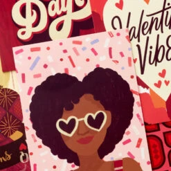 Hallmark Valentine Vibes Assorted Blank Valentine's Day Cards, Pack Of 36 -Hallmark Gift Shop Mahogany Vibes Blank Valentines Day Cards Assortment 5ETV1061 03