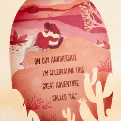 Hallmark Celebrating Our Great Adventure Anniversary Card For Him -Hallmark Gift Shop Man and Woman Hugging Anniversary Card for Husband 699AVY3179 06