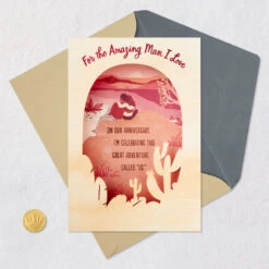 Hallmark Celebrating Our Great Adventure Anniversary Card For Him -Hallmark Gift Shop Man and Woman Hugging Anniversary Card for Husband 699AVY3179 07