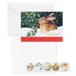 Hallmark Marjolein Bastin Winter Bunny Boxed Blank Christmas Thank-You Notes, Pack Of 10 10 Hallmark Marjolein Bastin Winter Bunny Boxed Blank Christmas Thank-You Notes, Pack Of 10 -Hallmark Gift Shop Marjolein Bastin Bunny Boxed Christmas ThankYou Notes 1CZE2125 03