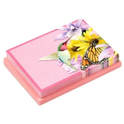 Hallmark Marjolein Bastin Hummingbird And Butterfly Boxed Blank Notes, Pack Of 20