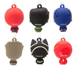 Mini Marvel Super Heroes Shatterproof Hallmark Ornaments, Set Of 6 -Hallmark Gift Shop Marvel Super Heroes Miniature Christmas Ornaments Set of 6 2HCM9228 06