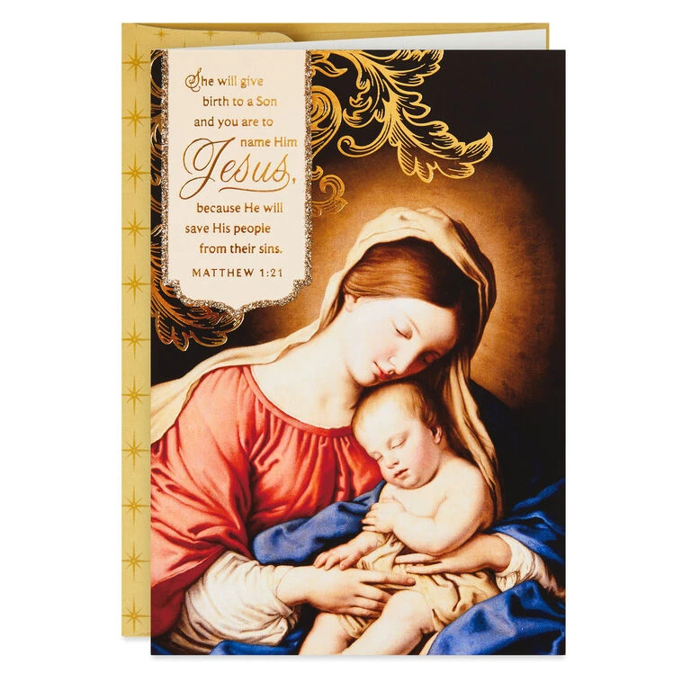 Hallmark Mary And Child Religious Boxed Christmas Cards, Pack Of 16 4 Hallmark Mary And Child Religious Boxed Christmas Cards, Pack Of 16 - Image 2